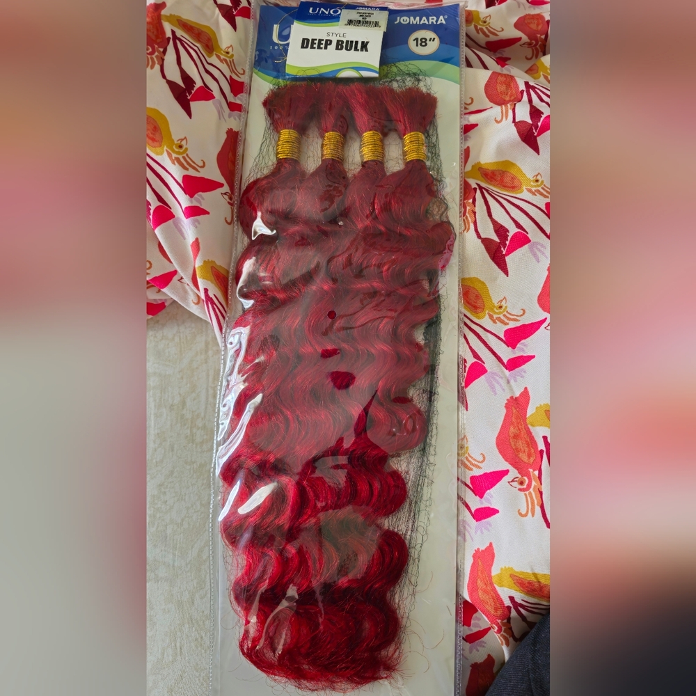 Deep Bulk 18" Wavy Human Hair Weft - Red
